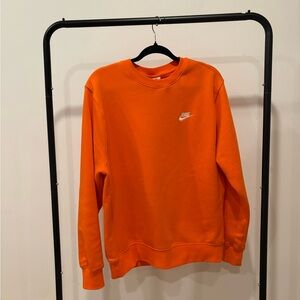 Nike Men's Bright Orange Crewneck Sweater